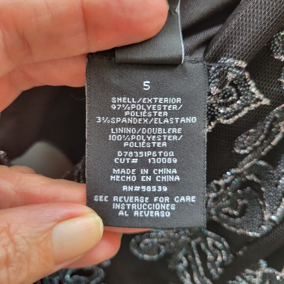 Windsor Women's Dress SZ 5 Natural Sequin Prom Homecoming Cocktail Party - Picture 6 of 12